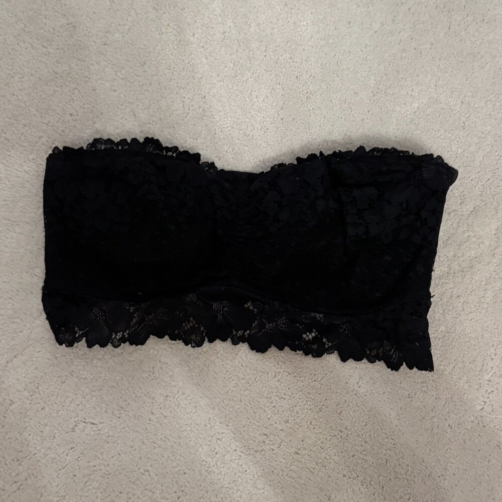 Black Auden Strapless Bralette